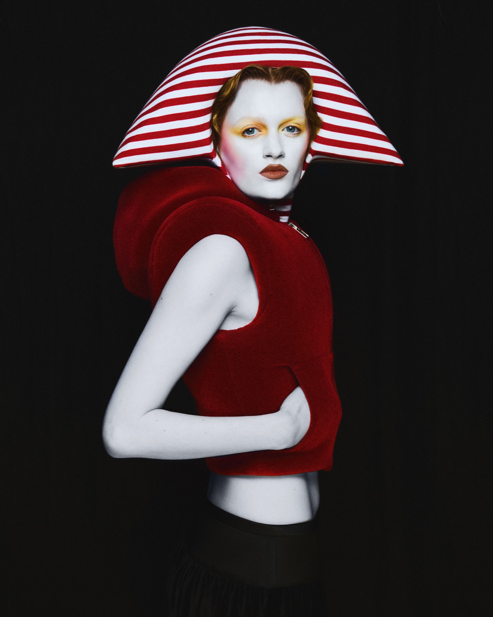 Distorted Reality red fashion silhouette