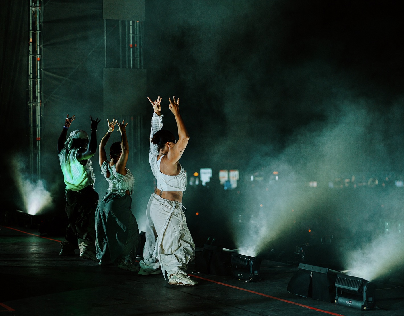 Röyksopp dancers performing on stage